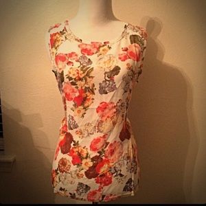 Floral & White Blouse!